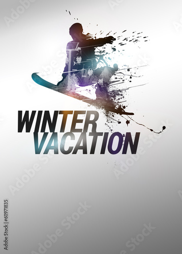 Board z aluminiowym obramowaniem Tło snowboardowe