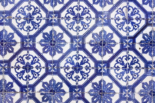 Naklejka samoprzylepna Tradycyjny portugalski dachówka (azulejos), Lizbona, Europa