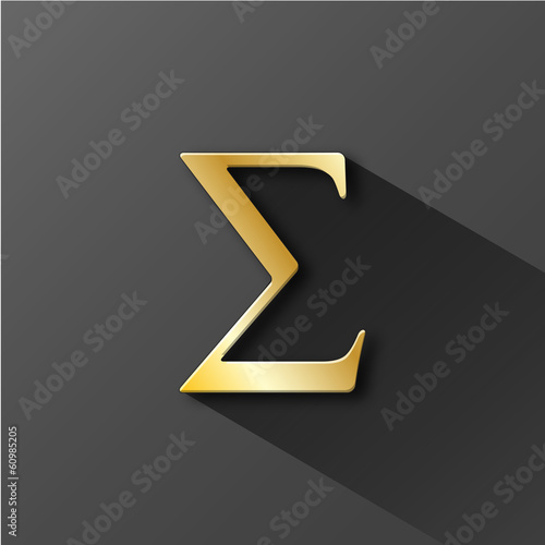 Fotografie, Obraz "SIGMA" Symbol (mathematics science greek letter icon pi number)