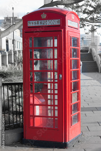 Naklejka - mata magnetyczna na lodówkę London's telephone boxes