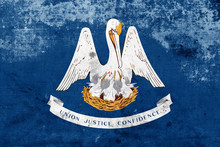 Grunge Louisiana State Flag