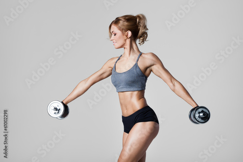 Tapeta ścienna Fitness z hantlami