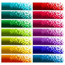 Colorful Pixel Banners