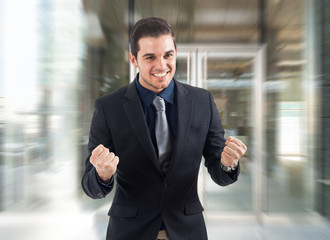 Poster - Very happy businessman