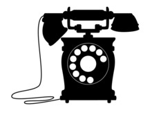 Old-fashioned Dial Up Telephone