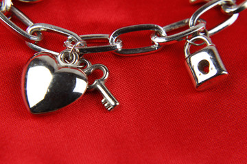 Heart charm bracelet