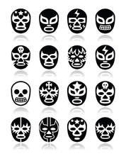 Lucha Libre Mexican Wrestling Masks Icons