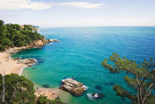 Fotoboard na płycie Nad brzegiem morza w Lloret de Mar, Hiszpania