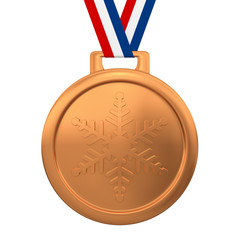 winter games bronze medal 3d render