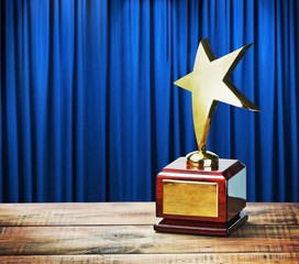 star award wooden table