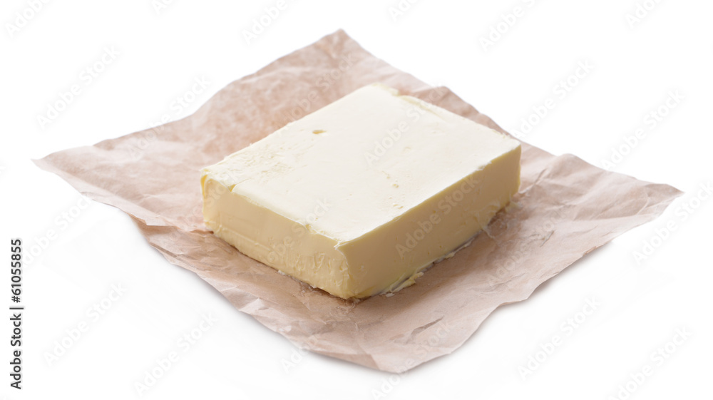 Tasty butter isolated on white