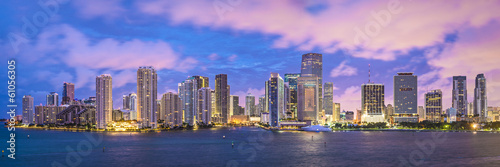 Fotoboard na płycie Miami, panoramę panoramę Florydy