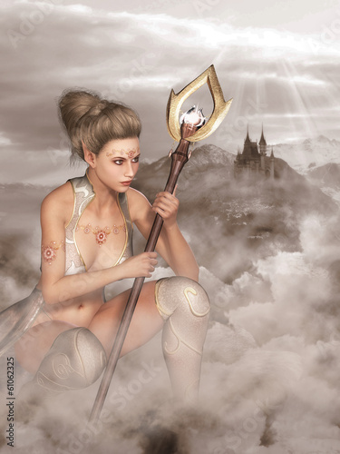 Board z aluminiowym obramowaniem Lady elf 3d grafika komputerowa
