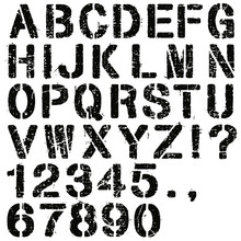 Stencil Letters And Numbers