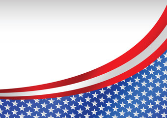 Poster - usa flag map