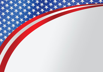 Poster - usa flag map