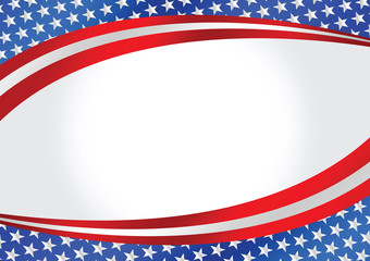 Poster - usa flag map