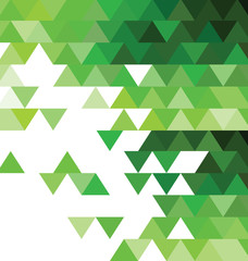 Canvas Print - Abstract green template background with triangle