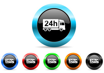 Fototapete - delivery icon vector set