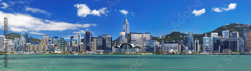 Hong Kong harbour at day Tableau sur Toile