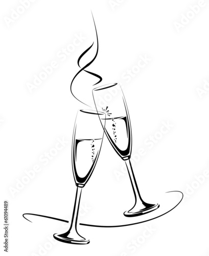 sektglas0402b Stock-Vektorgrafik | Adobe Stock