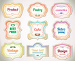 Set of vintage pastry labels and stickers. No.01