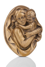 Virgin Mary Holding Baby Jesus Wall Statue