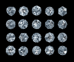 Wall Mural - diamonds on black