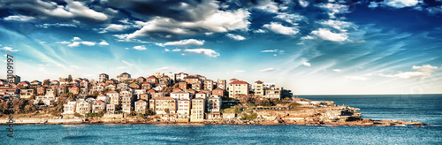 Obraz na płótnie canvas Bondi beach panoramiczny widok - sydney, australia