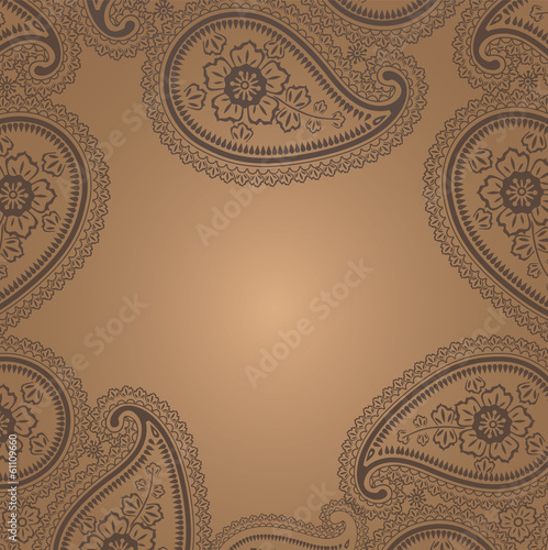 Board z aluminiowym obramowaniem Wzór koronki paisley ornament.design szablonu
