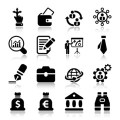 flat business iconset in black with reflex 2