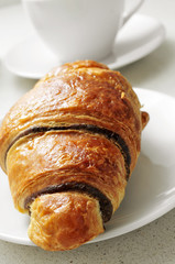 Poster - coffee and chocolate croissant