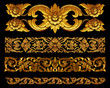 © after6pm - Ornament elements, vintage gold floral designs