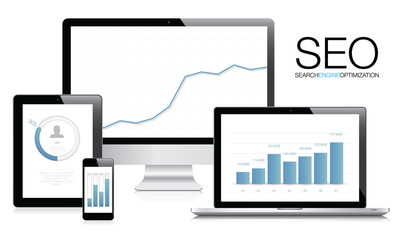Poster - Search Engine Optimization (SEO) concept vector