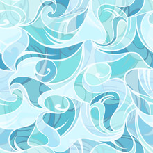 Abstract Blue Seamless Pattern. Vector Eps-10.