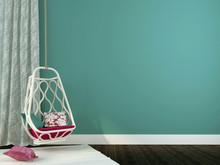 Beautiful Hanging Chair With Pink Decor