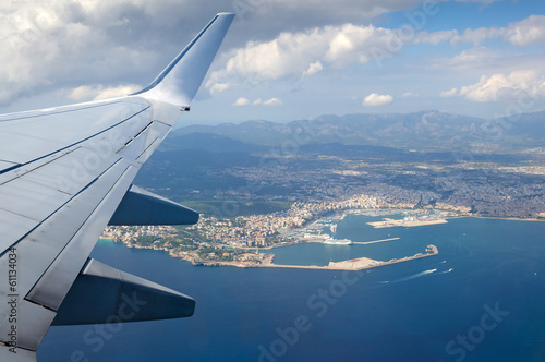 Obraz w ramie Aerial view from the plane