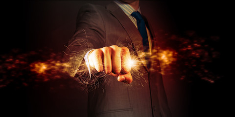 Wall Mural - power in hands