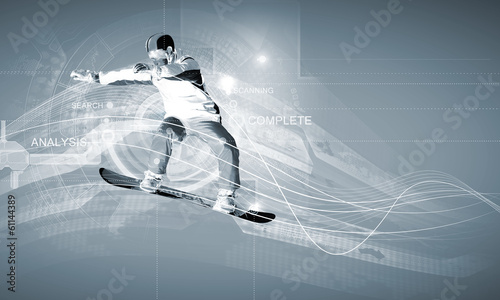Board z aluminiowym obramowaniem Snowboard