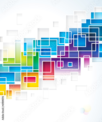 Naklejka na szybę Colored squares design abstract background.