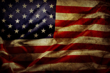 Wall Mural - Grunge American flag