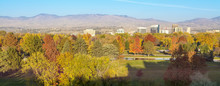 Autunm Colors With The Ciot Of Boise And Foothills