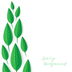 Sticker - Leaves background