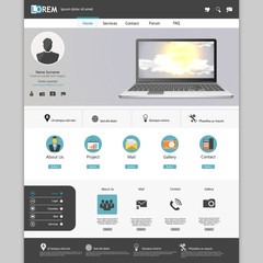Wall Mural - vintage website template