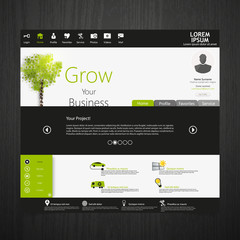 Canvas Print - Green eco professional website