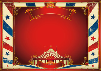 Wall Mural - vintage horizontal circus background with big top