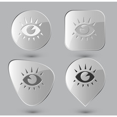 Canvas Print - Eye. Glass buttons. Vector illustration.