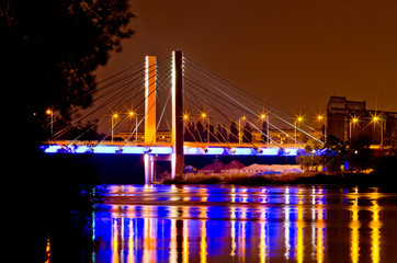 Canvas Print - Millenium bridge in Wroclaw, Poland