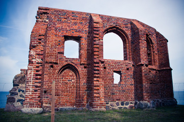 Sticker - Ruin of the church in Trzesacz, Poland