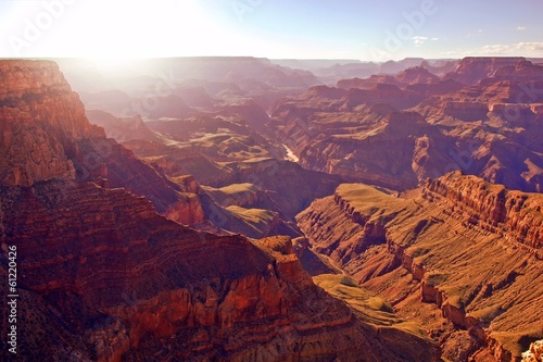 Board z aluminiowym obramowaniem Piękny zachód słońca nad grand canyon, arizona, usa